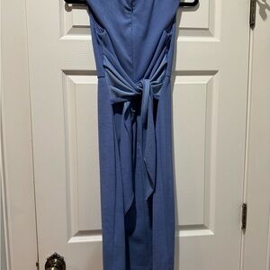 Adrianna Papell Periwinkle Tie-Front Maxi Dress